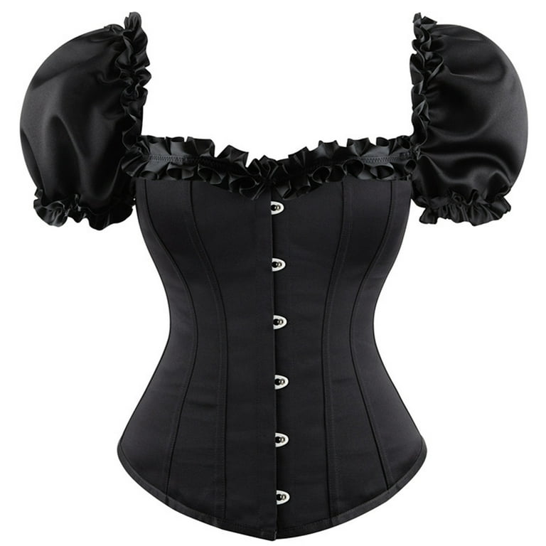 NSLGXD Gothic Corset Tops for Women Steampunk Lace Up