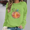 thumbnail image 1 of NSLGXD Halloween Sweatshirts Women Plus Size Pumpkin Graphic Pullovers Fall Going Out Round Neck Long Sleeve Shirt Tops Halloween Costumes S-2XL, 1 of 6