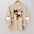 thumbnail image 1 of NSLGXD Halloween Sweatshirts for Women Spooky Ghost Graphic Pullovers Stretch Work Round Neck Long Sleeve Y2k Tops Halloween Costumes, 1 of 5