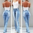 thumbnail image 1 of NSLGXD High Waisted Jeans for Women Stretchy Tummy Control flare Denim Pants Distressed Ripped Flare Bell Bottom Pants, 1 of 6