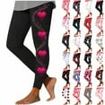 thumbnail image 1 of NSLGXD Leggings for Women Heart Graphic Casual Pants High Waisted Tummy Control Underwear Leggings White L, 1 of 9
