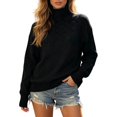 thumbnail image 1 of NSLGXD Oversized Pullover Sweaters for Women Turtleneck Cable Knit Sweater Long Sleeve Relaxed Fit Chunky Knitted Fall Winter Casual Tops S-5XL, 1 of 5