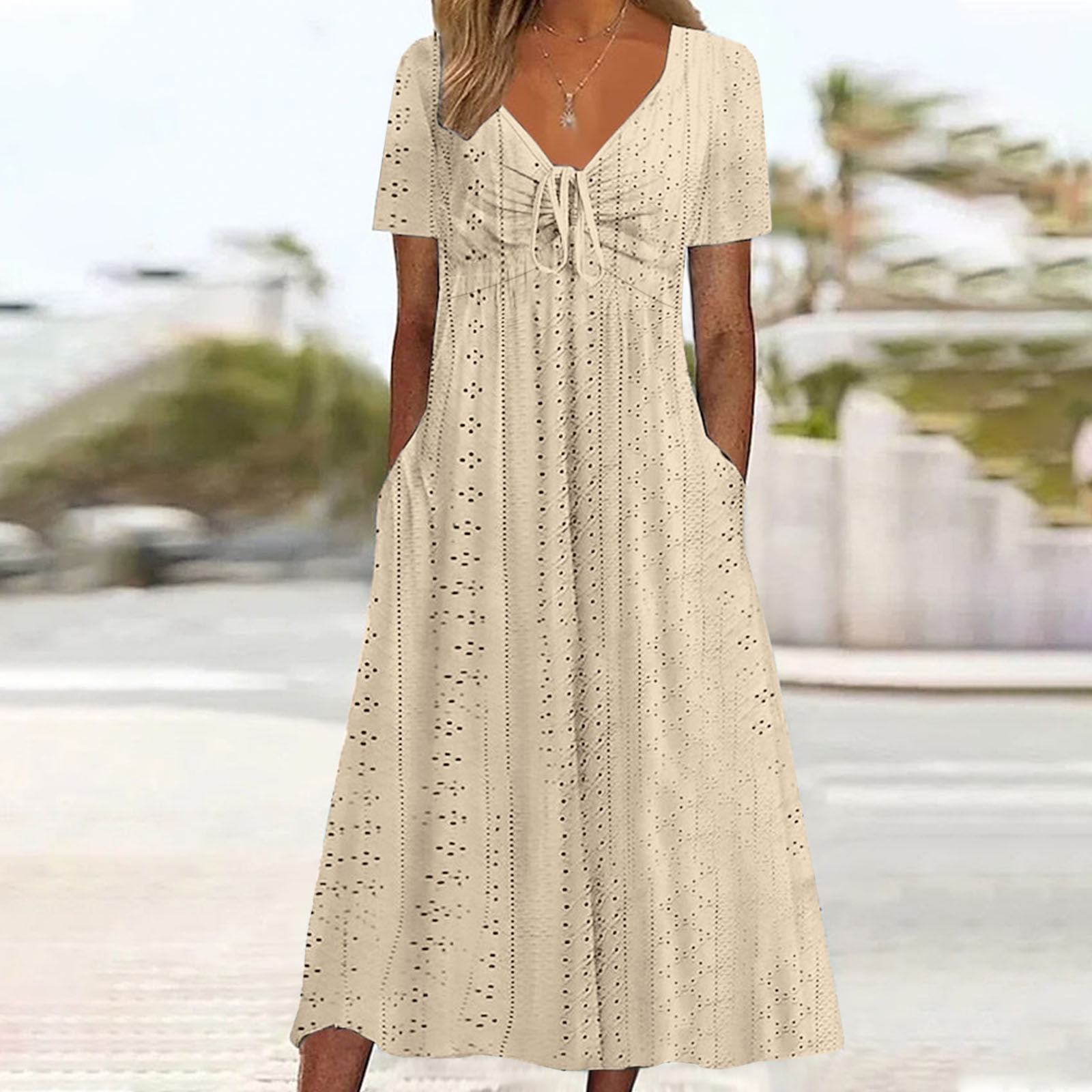Summer Flow Tie Waist Dress