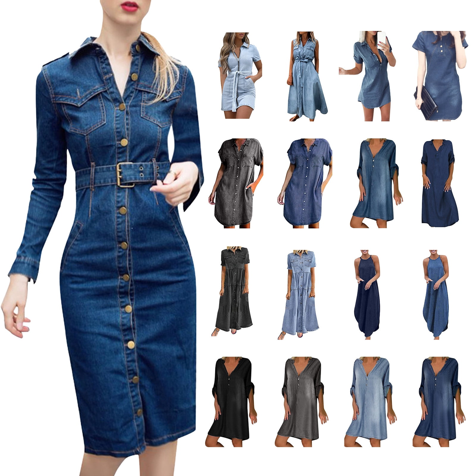 NSLGXD Women's Denim Dress