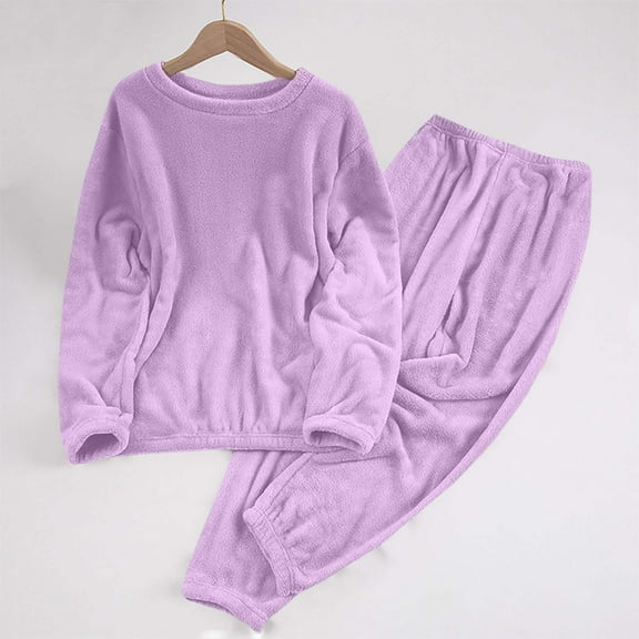 NSLGXD Sweatsuits Women 2 Piece Outfit Crewneck Pullover Sweatshirts and Cinch Bottom Sweatpants Winter Warm Sherpa Fleece Sweat Outfits 2pc M