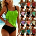 thumbnail image 1 of NSLGXD Swimwear Tankini for Women with Briefs Two Piece Summer Beach Athletic Bathing Suits Racerback Padded Tankinis with Bottoms with Drawstring Side Mint Green XXL, 1 of 6