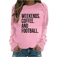 thumbnail image 1 of NSLGXD Weekends Coffee And Football Sweatshirts for Women Game Day Shirt Football Crewneck Sweatshirt Football Long Sleeve Shirt, 1 of 2