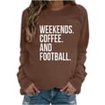 thumbnail image 1 of NSLGXD Weekends Coffee And Football Sweatshirts for Women Game Day Shirt Football Crewneck Sweatshirt Football Long Sleeve Shirt, 1 of 2