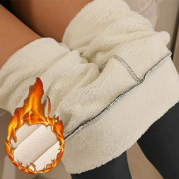 NSLGXD Winter Warm Fleece Lined Leggings for Women Casual High Waist Thick Thermal Workout Underwear Stretchy Soft Tights