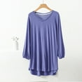 thumbnail image 1 of NSLGXD Womens 3/4 Sleeve Tshirt Nightgown 3/4 Length Sleeve V-Neck Tunic Sleepwear Comfy Loungewear Plus Size Night Shirt Soft Cozy Sleepdress 2025, 1 of 3