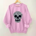 thumbnail image 1 of NSLGXD Womens Halloween Crewneck Sweatshirts Cute Skull Long Sleeve Pullover Tops Casual Lightweight Shirts, 1 of 4