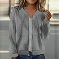 thumbnail image 1 of NSLGXD Womens Long Sleeve Zip Up Cardigan Sweaters Fall Lightweight Jackets Loose Solid Color Athletic Tops with Pockets, 1 of 6