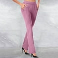 thumbnail image 1 of NSLGXD Womens Work Pants High Waisted Straight Leg Pants Dress Business Bootcut Slacks Pants with Pockets Soft Slim Fit Solid Color Pleated Trousers 2025, 1 of 6