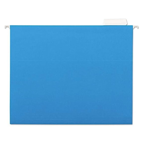 NSN3649499 Letter Size 0.2 Cut Top Tabs Hanging File Folder Blue - 25 per Box