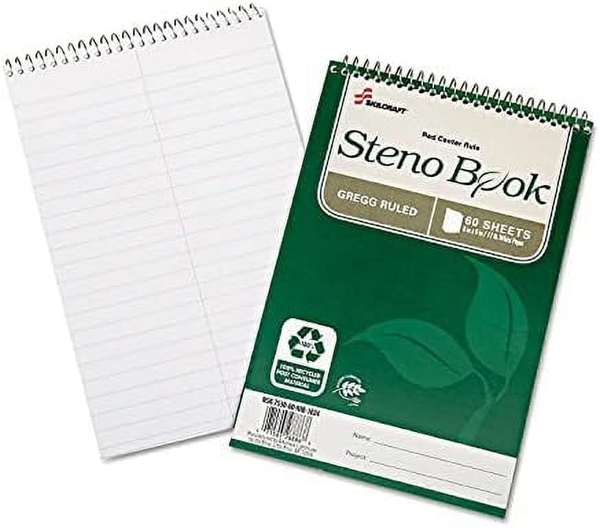 - NSN6002029 - SKILCRAFT  Post-Consumer Recycled Spiral Notebooks and Steno Pads - Gregg Ruled - 6" x 9"
