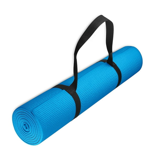 NSPIRE FIT 1/4 Inch Yoga Mat Exercise Mat with Carry Strap - Walmart.com