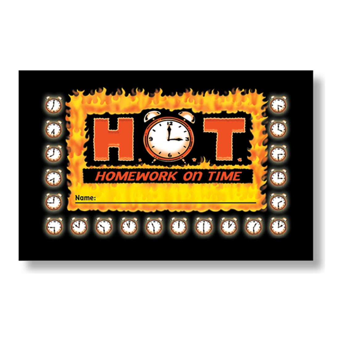 NORTH STAR TEACHER RESOURCES NST2401 - Incentive Punch Cards, H.O.T. - Homework on Time by North Star Teacher Resource