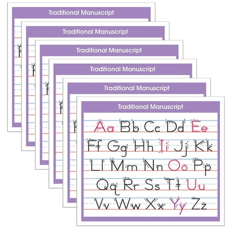 North Star Teacher Resources Adhesive Traditional Manuscript Desk Prompt, Pack of 36