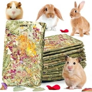 NSWXZDS Rabbit Toys 10Pack Bunny Toy Guinea Pig Treats Timothy Hay Chew Chips For Teeth