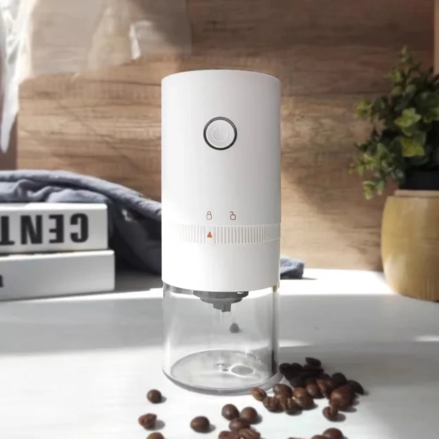 NSXXKJ Compact Small Coffee Maker with Fully Automatic Bean Grinder