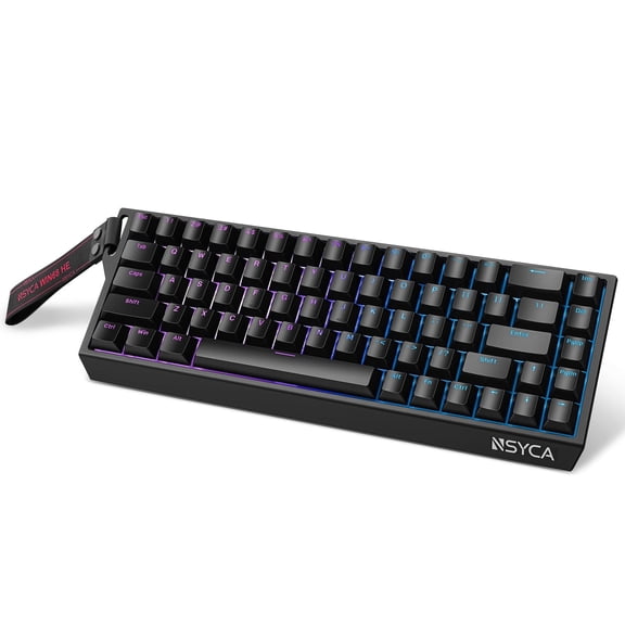 WIN68 HE 60% Mechanical Keyboard Wired, Hall Effect Gaming Keyboard Magnetic Switch Hot Swappable, Adjustable Actuation Rapid Trigger Mode 8000Hz Polling Rate, RGB Keyboard 60 Percent Design - Black
