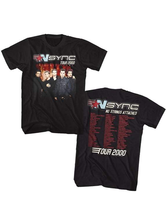 NSYNC 2000 Tour Black Adult T-Shirt