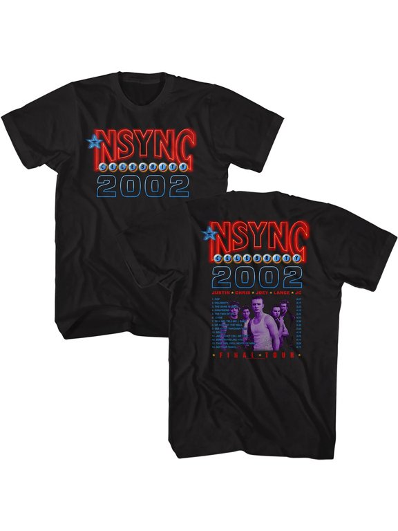 NSYNC Celebrity 2002 Black Adult T-Shirt