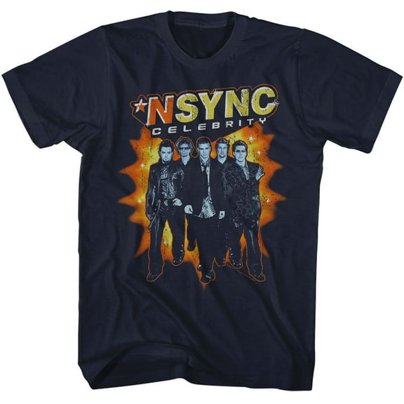 NSYNC Celebrity Explosion Navy T-Shirt