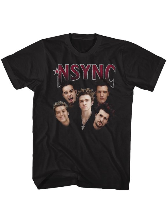 NSYNC Group Shot Black Adult T-Shirt