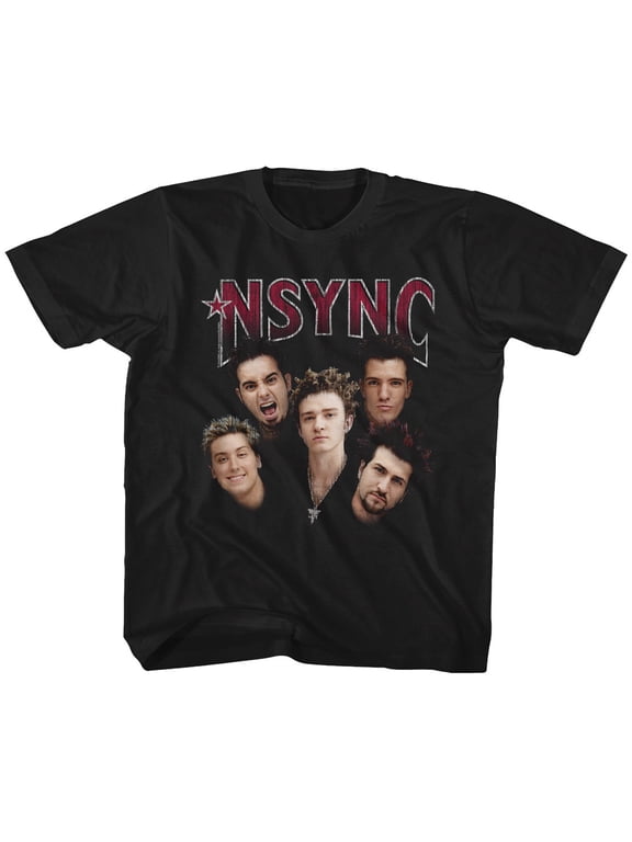 NSYNC Group Shot Black Youth T-Shirt