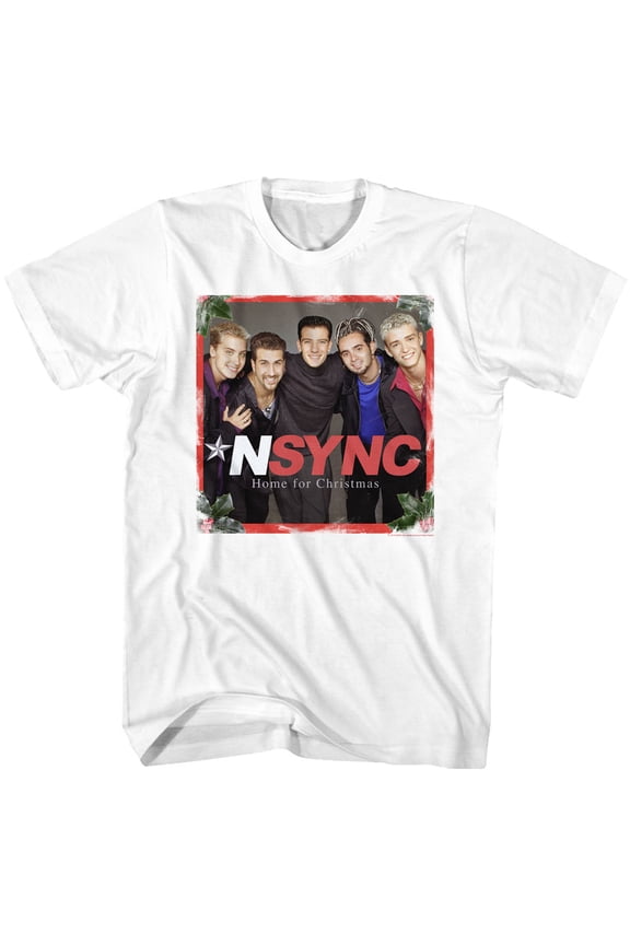 NSYNC Home For Christmas White Adult T-Shirt
