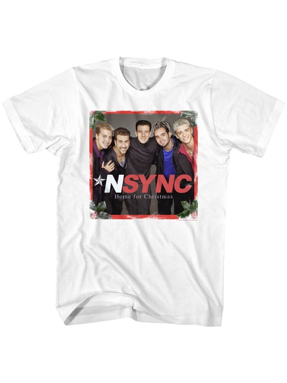 NSYNC Home For Christmas White Adult T-Shirt