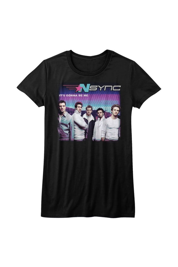 NSYNC It's Gonna Be Me Black Junior Women's T-Shirt
