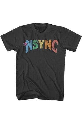 NSYNC Multi Color Logo 2 Smoke Adult T-Shirt