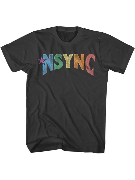 NSYNC Multi Color Logo 2 Smoke Adult T-Shirt