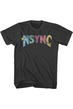 NSYNC Multi Color Logo Smoke Adult T-Shirt