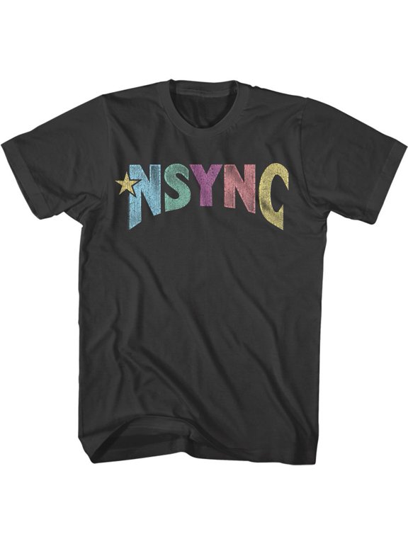 NSYNC Multi Color Logo Smoke Adult T-Shirt