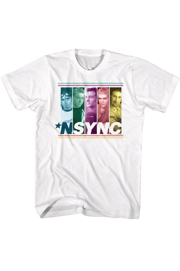 NSYNC Multicolored Boxes White T-Shirt