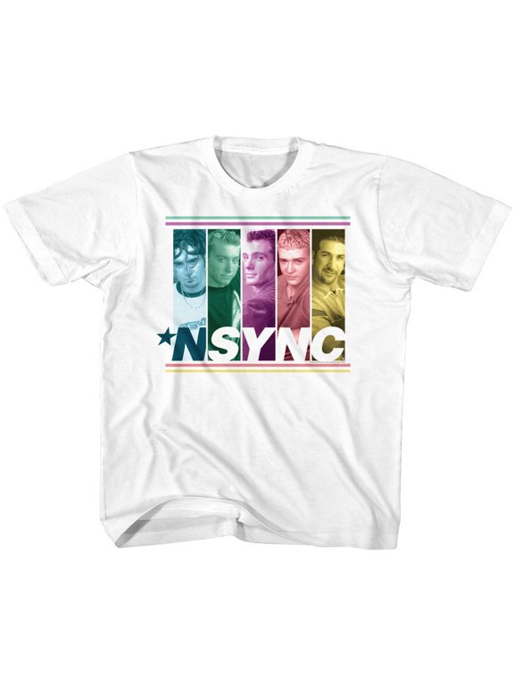 NSYNC Multicolored Boxes White Youth T-Shirt