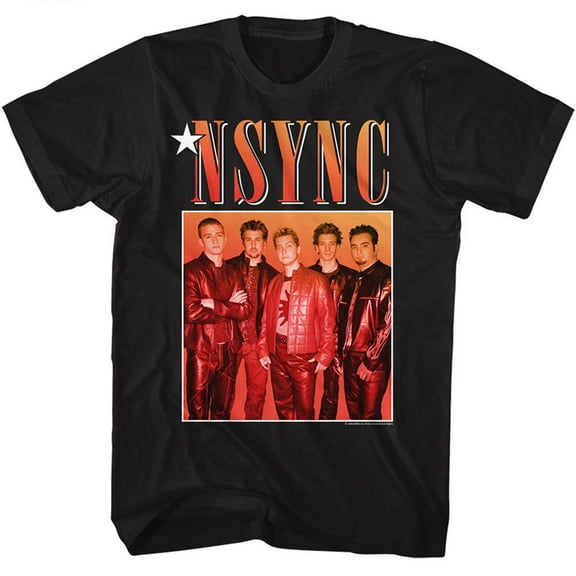 NSYNC NSYNC Gradient Box Black Adult T-Shirt