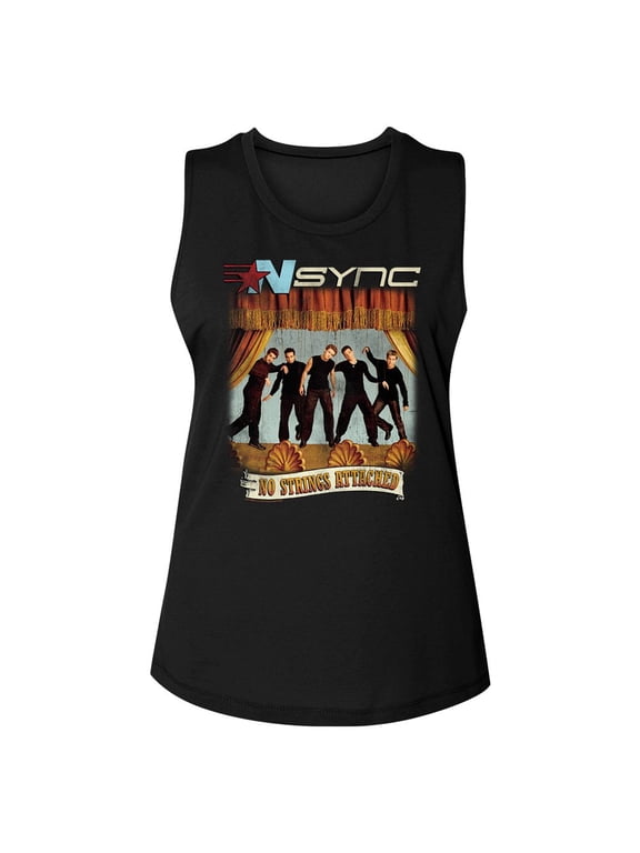 NSYNC No Strings No Words Black Women's Muscle Tank Top T-Shirt