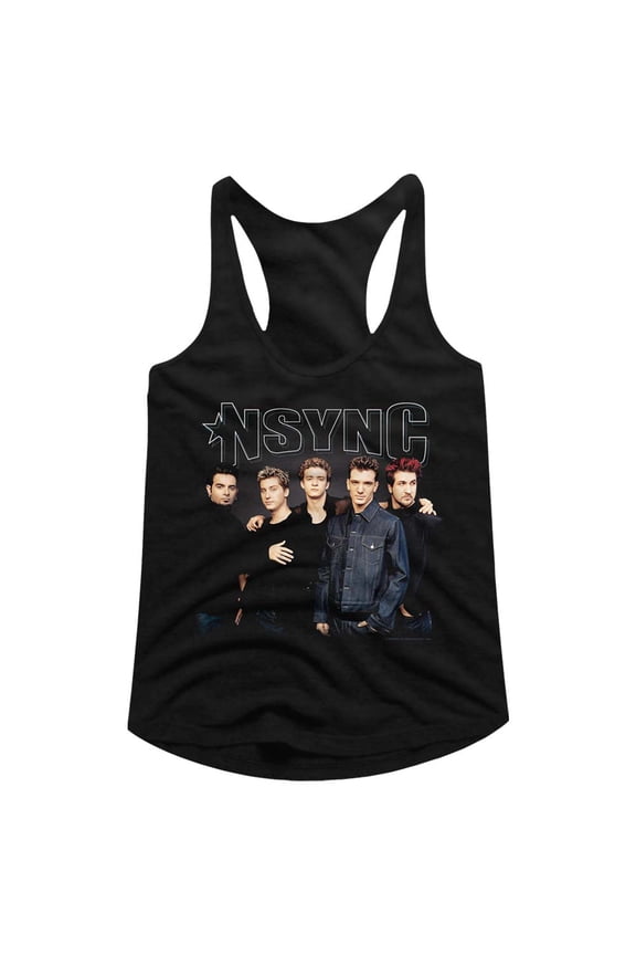 NSYNC STARK GROUP SHOT LADIES RACERBACK Tank Top Shirt