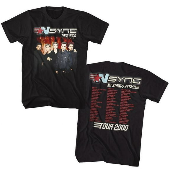 NSYNC Tour2000 Black Adult T-Shirt 4Xlt ***F&B***