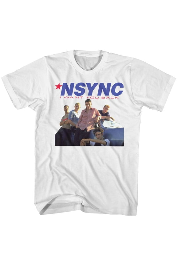 NSYNC-WANT YOU BACK-WHITE ADULT S/S TSHIRT-LT