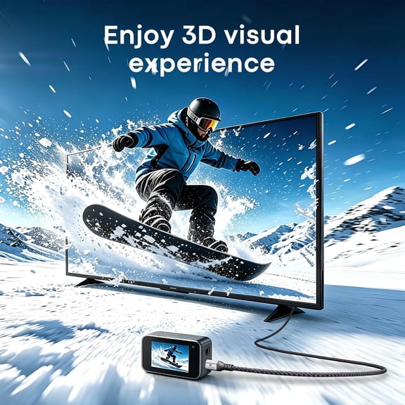NSZDKBDT-4K Micro HDMI to HDMI Cable 10FT, High Speed Micro HDMI 2.0 Nylon cable(4K@60Hz 2K@165Hz), 18Gbps HDR 3D Compatible with TV, Laptop, Raspberry pi 5 4, Go Pro Hero, A6300 Camera,Video Capture