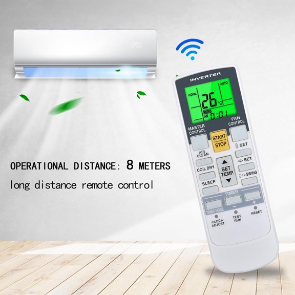 NSZDKBDT-AR-RAH2U Backlit Replacement Remote Control for Fujitsu Air Conditioner ASU18RLF ASU18RLXS ASU24RLF ASU24RLXS ASU30RLX AUU12RLF AUU18RLF AUU9RLF