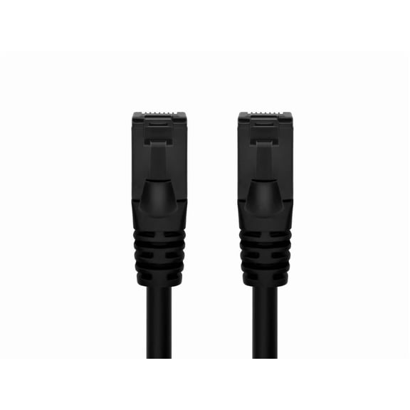 NSZDKBDT-Cat6A Flexible TPE Patch Cable - 1 Feet - Black | UTP, 24AWG, 500MHz, Pure Bare Copper, Snagless RJ45, Ethernet Cable - Flex Series