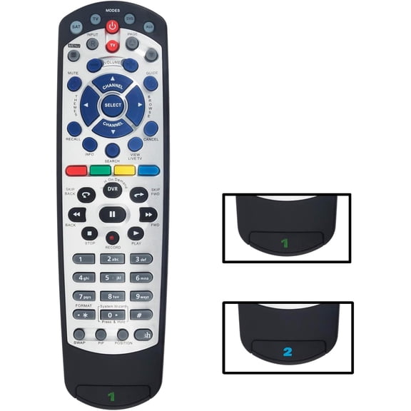 NSZDKBDT-IR UHF Replacement Remote Control Compatible with Dish 21.1 Network Satellite Receiver