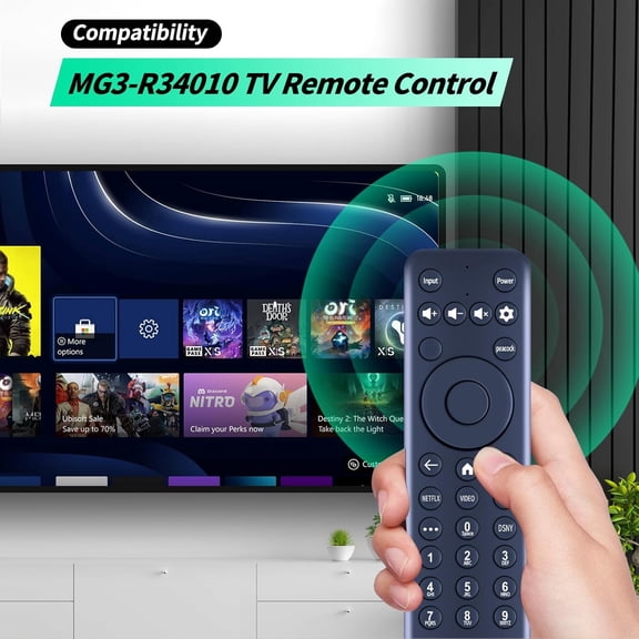 NSZDKBDT-New MG3-R34010/297107 Replacement for Hisense X LED UHD XClass TV 43A6GX 50A6G R34010BA00-00001 Remote Control, for Pioneer Xumo TV (No Voice Function)