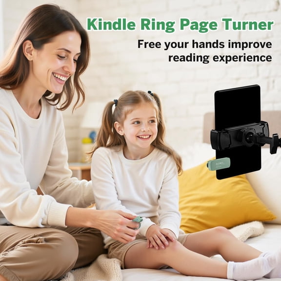 NSZDKBDT-Page Turner Ring for Kindle,Remote Control for iPhone iPad Android Tablets E-Readers,Clicker Page Turner for Kindle Accessories for Camera Video Record&Shutter Selfie (Green)